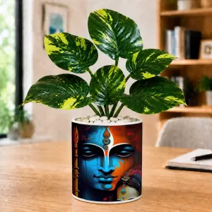 Artificial Tree Ceramic Photo Pot With White Stones 3x4 Inch (F165720) Artificial Tree Ceramic Photo Pot With White Stones 3x4 Inch (F165720)