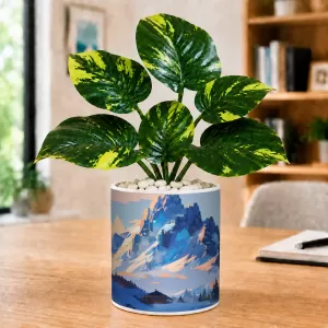 Artificial Tree Ceramic Photo Pot With White Stones 3x4 Inch (F165722) Artificial Tree Ceramic Photo Pot With White Stones 3x4 Inch (F165722)