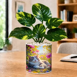 Artificial Tree Ceramic Photo Pot With White Stones 3x4 Inch (F165723) Artificial Tree Ceramic Photo Pot With White Stones 3x4 Inch (F165723)