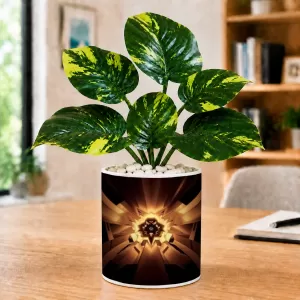 Artificial Tree Ceramic Photo Pot With White Stones 3x4 Inch (F165731) Artificial Tree Ceramic Photo Pot With White Stones 3x4 Inch (F165731)