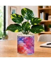 Artificial Tree Ceramic Photo Pot With White Stones 3x4 Inch (F165733)