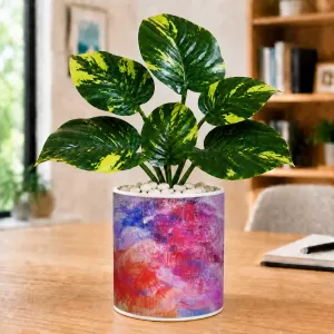 Artificial Tree Ceramic Photo Pot With White Stones 3x4 Inch (F165733) Artificial Tree Ceramic Photo Pot With White Stones 3x4 Inch (F165733)