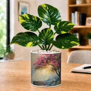 Artificial Tree Ceramic Photo Pot With White Stones 3x4 Inch (F165740) Artificial Tree Ceramic Photo Pot With White Stones 3x4 Inch (F165740)