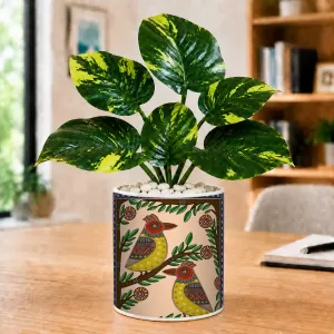 Artificial Tree Ceramic Photo Pot With White Stones 3x4 Inch (F165741) Artificial Tree Ceramic Photo Pot With White Stones 3x4 Inch (F165741)