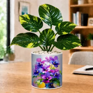 Artificial Tree Ceramic Photo Pot With White Stones 3x4 Inch (F165743) Artificial Tree Ceramic Photo Pot With White Stones 3x4 Inch (F165743)