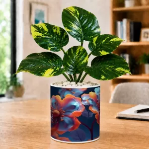 Artificial Tree Ceramic Photo Pot With White Stones 3x4 Inch (F165746) Artificial Tree Ceramic Photo Pot With White Stones 3x4 Inch (F165746)