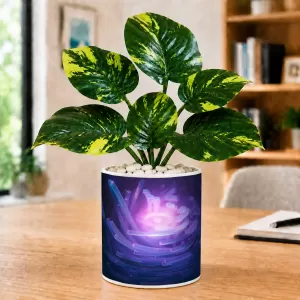 Artificial Tree Ceramic Photo Pot With White Stones 3x4 Inch (F165755) Artificial Tree Ceramic Photo Pot With White Stones 3x4 Inch (F165755)