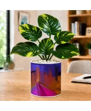 Artificial Tree Ceramic Photo Pot With White Stones 3x4 Inch (F165758)
