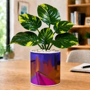 Artificial Tree Ceramic Photo Pot With White Stones 3x4 Inch (F165758) Artificial Tree Ceramic Photo Pot With White Stones 3x4 Inch (F165758)