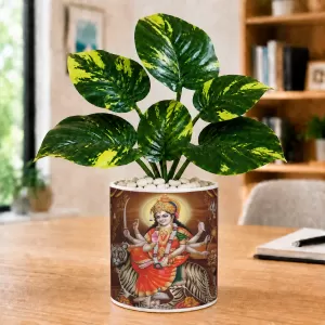 Artificial Tree Ceramic Photo Pot With White Stones 3x4 Inch (F165761) Artificial Tree Ceramic Photo Pot With White Stones 3x4 Inch (F165761)