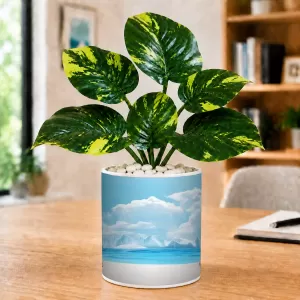 Artificial Tree Ceramic Photo Pot With White Stones 3x4 Inch (F165762) Artificial Tree Ceramic Photo Pot With White Stones 3x4 Inch (F165762)