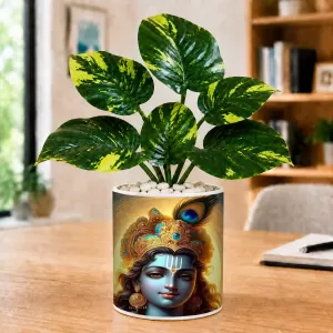 Artificial Tree Ceramic Photo Pot With White Stones 3x4 Inch (F165767) Artificial Tree Ceramic Photo Pot With White Stones 3x4 Inch (F165767)