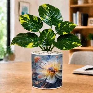 Artificial Tree Ceramic Photo Pot With White Stones 3x4 Inch (F165770) Artificial Tree Ceramic Photo Pot With White Stones 3x4 Inch (F165770)