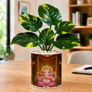 Artificial Tree Ceramic Photo Pot With White Stones 3x4 Inch (F165783) Artificial Tree Ceramic Photo Pot With White Stones 3x4 Inch (F165783)