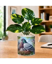 Artificial Tree Ceramic Photo Pot With White Stones 3x4 Inch (F165784)