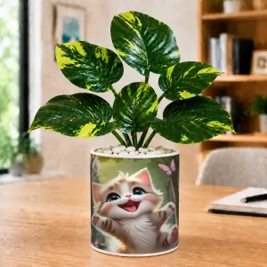 Artificial Tree Ceramic Photo Pot With White Stones 3x4 Inch (F165788) Artificial Tree Ceramic Photo Pot With White Stones 3x4 Inch (F165788)