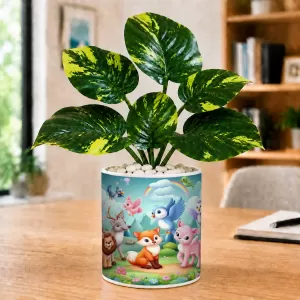 Artificial Tree Ceramic Photo Pot With White Stones 3x4 Inch (F165791) Artificial Tree Ceramic Photo Pot With White Stones 3x4 Inch (F165791)