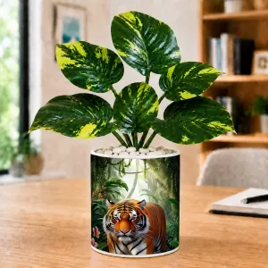 Artificial Tree Ceramic Photo Pot With White Stones 3x4 Inch (F165803) Artificial Tree Ceramic Photo Pot With White Stones 3x4 Inch (F165803)