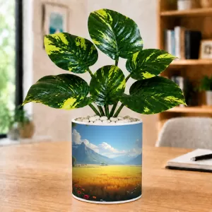 Artificial Tree Ceramic Photo Pot With White Stones 3x4 Inch (F165808) Artificial Tree Ceramic Photo Pot With White Stones 3x4 Inch (F165808)