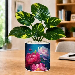 Artificial Tree Ceramic Photo Pot With White Stones 3x4 Inch (F165815) Artificial Tree Ceramic Photo Pot With White Stones 3x4 Inch (F165815)