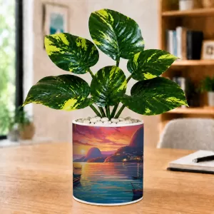 Artificial Tree Ceramic Photo Pot With White Stones 3x4 Inch (F165817) Artificial Tree Ceramic Photo Pot With White Stones 3x4 Inch (F165817)