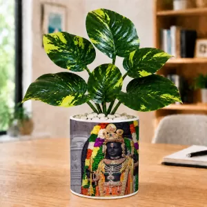 Artificial Tree Ceramic Photo Pot With White Stones 3x4 Inch (F165819) Artificial Tree Ceramic Photo Pot With White Stones 3x4 Inch (F165819)