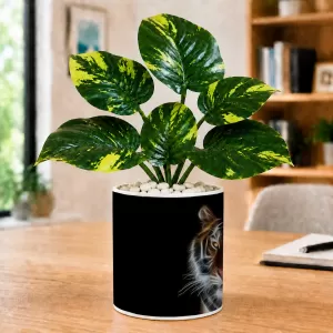 Artificial Tree Ceramic Photo Pot With White Stones 3x4 Inch (F165821) Artificial Tree Ceramic Photo Pot With White Stones 3x4 Inch (F165821)