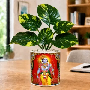 Artificial Tree Ceramic Photo Pot With White Stones 3x4 Inch (F165825) Artificial Tree Ceramic Photo Pot With White Stones 3x4 Inch (F165825)