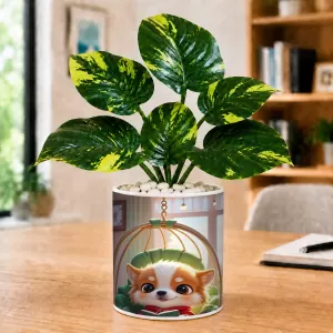 Artificial Tree Ceramic Photo Pot With White Stones 3x4 Inch (F165831) Artificial Tree Ceramic Photo Pot With White Stones 3x4 Inch (F165831)