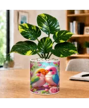 Artificial Tree Ceramic Photo Pot With White Stones 3x4 Inch (F165836)