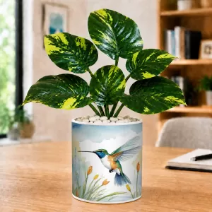 Artificial Tree Ceramic Photo Pot With White Stones 3x4 Inch (F165838) Artificial Tree Ceramic Photo Pot With White Stones 3x4 Inch (F165838)