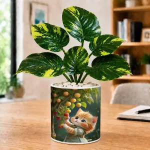 Artificial Tree Ceramic Photo Pot With White Stones 3x4 Inch (F165840) Artificial Tree Ceramic Photo Pot With White Stones 3x4 Inch (F165840)
