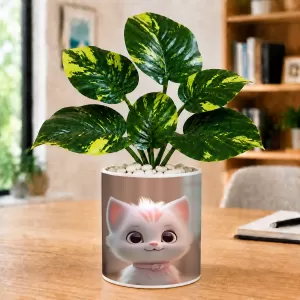 Artificial Tree Ceramic Photo Pot With White Stones 3x4 Inch (F165841) Artificial Tree Ceramic Photo Pot With White Stones 3x4 Inch (F165841)
