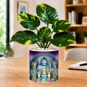 Artificial Tree Ceramic Photo Pot With White Stones 3x4 Inch (F165842) Artificial Tree Ceramic Photo Pot With White Stones 3x4 Inch (F165842)