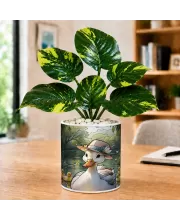 Artificial Tree Ceramic Photo Pot With White Stones 3x4 Inch (F165847)