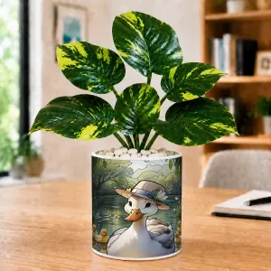 Artificial Tree Ceramic Photo Pot With White Stones 3x4 Inch (F165847) Artificial Tree Ceramic Photo Pot With White Stones 3x4 Inch (F165847)