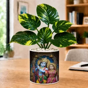 Artificial Tree Ceramic Photo Pot With White Stones 3x4 Inch (F165848) Artificial Tree Ceramic Photo Pot With White Stones 3x4 Inch (F165848)