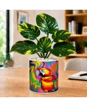 Artificial Tree Ceramic Photo Pot With White Stones 3x4 Inch (F165852)