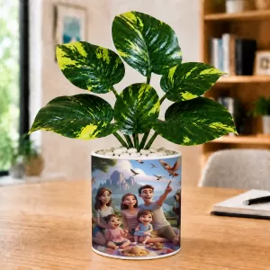 Artificial Tree Ceramic Photo Pot With White Stones 3x4 Inch (F165854) Artificial Tree Ceramic Photo Pot With White Stones 3x4 Inch (F165854)