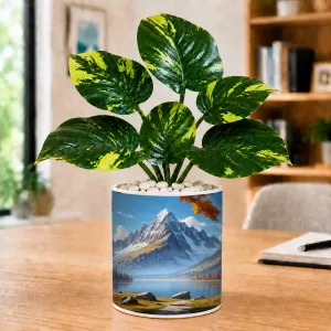 Artificial Tree Ceramic Photo Pot With White Stones 3x4 Inch (F165855) Artificial Tree Ceramic Photo Pot With White Stones 3x4 Inch (F165855)