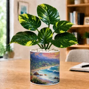 Artificial Tree Ceramic Photo Pot With White Stones 3x4 Inch (F165856) Artificial Tree Ceramic Photo Pot With White Stones 3x4 Inch (F165856)