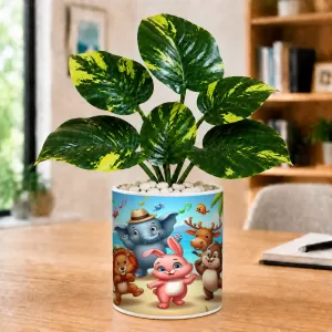 Artificial Tree Ceramic Photo Pot With White Stones 3x4 Inch (F165857) Artificial Tree Ceramic Photo Pot With White Stones 3x4 Inch (F165857)