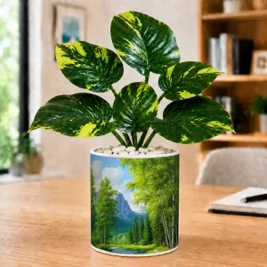 Artificial Tree Ceramic Photo Pot With White Stones 3x4 Inch (F165859) Artificial Tree Ceramic Photo Pot With White Stones 3x4 Inch (F165859)
