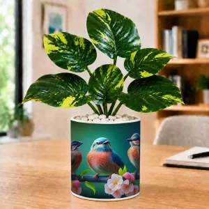 Artificial Tree Ceramic Photo Pot With White Stones 3x4 Inch (F165862) Artificial Tree Ceramic Photo Pot With White Stones 3x4 Inch (F165862)
