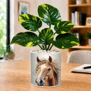 Artificial Tree Ceramic Photo Pot With White Stones 3x4 Inch (F165864) Artificial Tree Ceramic Photo Pot With White Stones 3x4 Inch (F165864)