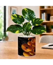 Artificial Tree Ceramic Photo Pot With White Stones 3x4 Inch (F165866)