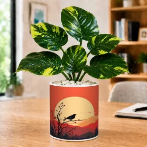 Artificial Tree Ceramic Photo Pot With White Stones 3x4 Inch (F165869) Artificial Tree Ceramic Photo Pot With White Stones 3x4 Inch (F165869)