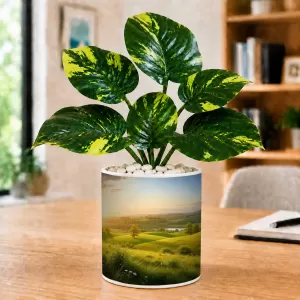 Artificial Tree Ceramic Photo Pot With White Stones 3x4 Inch (F165888) Artificial Tree Ceramic Photo Pot With White Stones 3x4 Inch (F165888)