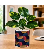 Artificial Tree Ceramic Photo Pot With White Stones 3x4 Inch (F165890)