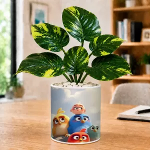 Artificial Tree Ceramic Photo Pot With White Stones 3x4 Inch (F165898) Artificial Tree Ceramic Photo Pot With White Stones 3x4 Inch (F165898)